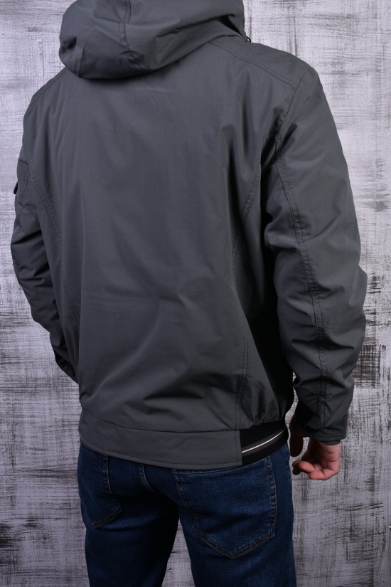 Куртка мужская из плащевки (цв.серый) "BLACK VINYL" Размер в наличии : 48 арт.TC21-1833