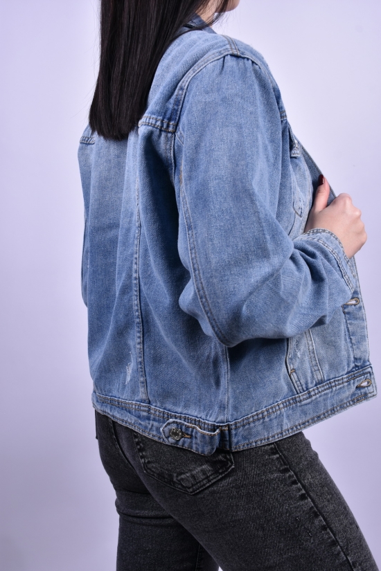 Пиджак джинсовый женский со стрейчем "NewJeans" Размер в наличии : 38 арт.DX909