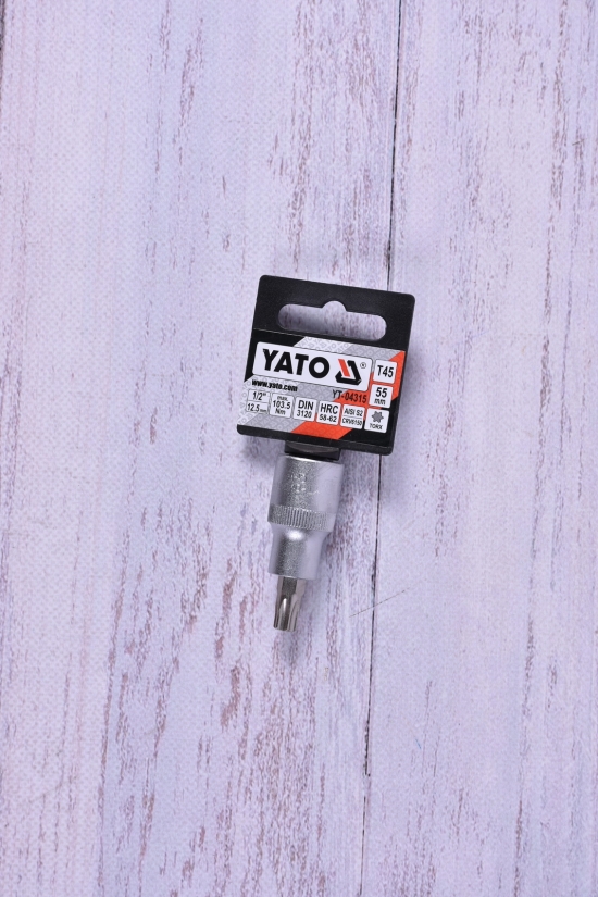 Головка торцева 1/2 YATO із насадкою "TORX" T45, L=55 мм арт.YT-04315