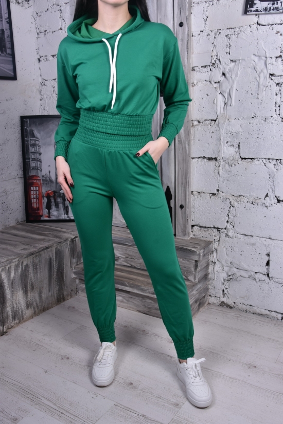 Костюм жіночий (кол. зелений) трикотажний (склад 85% polyester 15% elastan) "SOFT" Розмір в наявності : 46 арт.0024