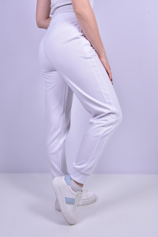 Штани жіночі спортивні (кол. білий) трикотажні "JJF" Розміри в наявності : 44, 50 арт.JS211