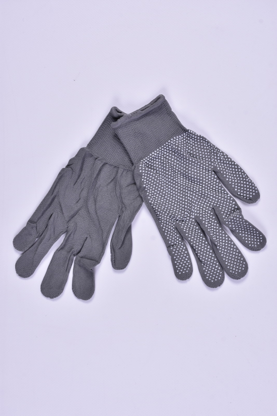 Перчатки трикотажные (цв.серый) с ПВХ точкой р10 арт.ПВХ