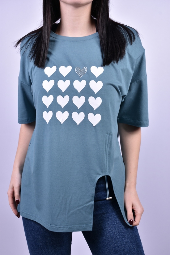 Жіноча футболка (кол. сірий) стрейчева розмір 46-48 