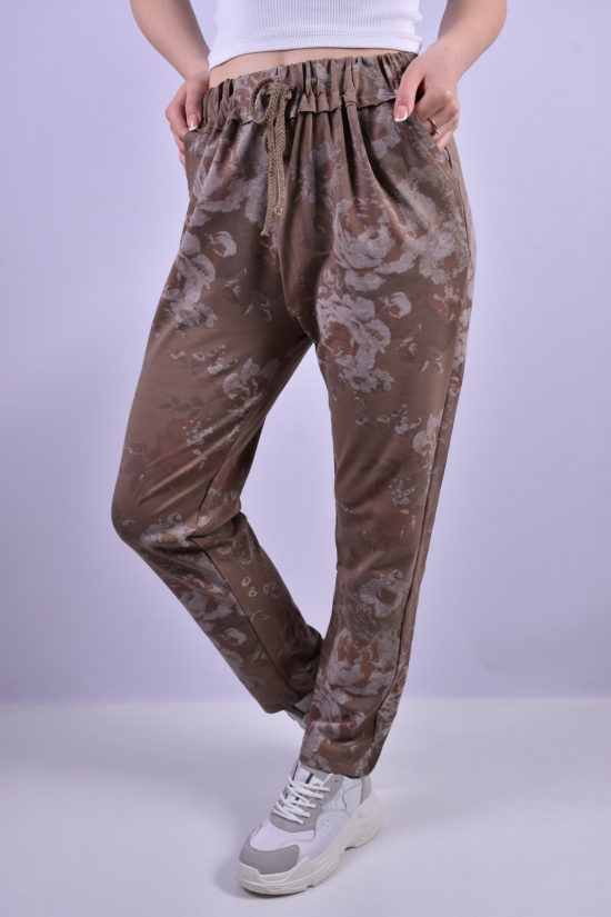Штани жіночі (кол. коричневий) трикотажні "ANNE" розміри 44-46 Розмір в наявності : 44 арт.Q62