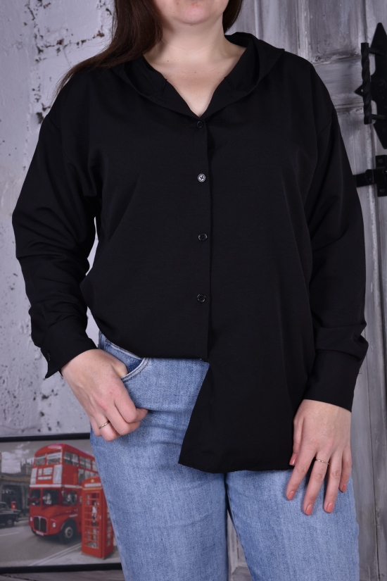 Рубашка женская (цв.черный) "MY LINDA" Размеры в наличии : 52, 54, 56 арт.G2383