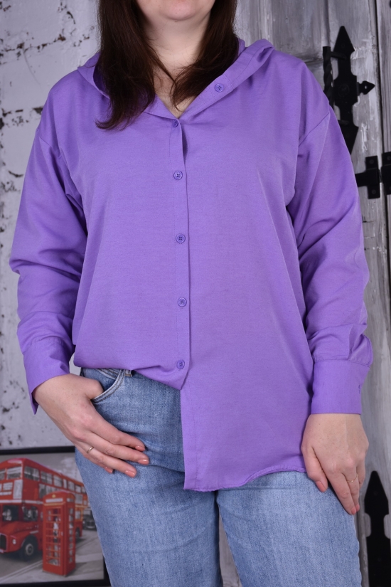 Рубашка женская (цв.сиреневый) "MY LINDA" Размеры в наличии : 50, 52, 54, 56 арт.G2383
