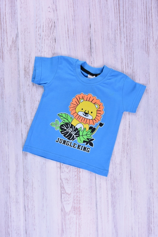 Футболка для хлопчика трикотажна (кол. блакитний) "Enpak" Об'єм в наявності : 80 арт.jungle