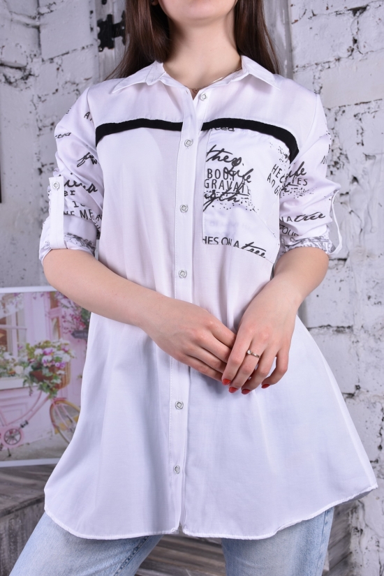 Рубашка-туника женская (цв.белый) "BURRASCA" Размеры в наличии : 46, 50 арт.16543