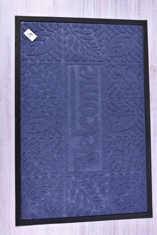 Коврик на резиновой основе размер 60/90 см (цв.синий) арт.MF4151