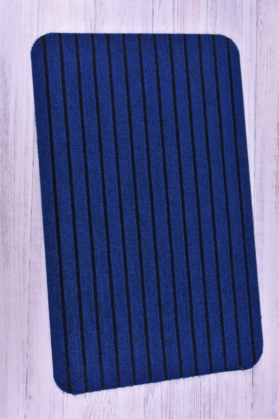 Коврик на резиновой (цв.синий) основе размер 50/80 см. арт.LB-2022-005