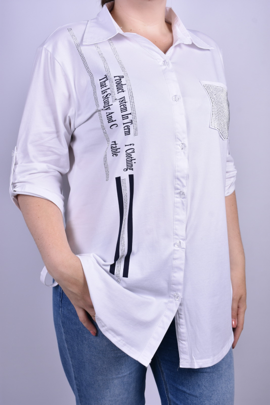 Рубашка женская ( цв.белый) "ANGORA" Размер в наличии : 50 арт.683