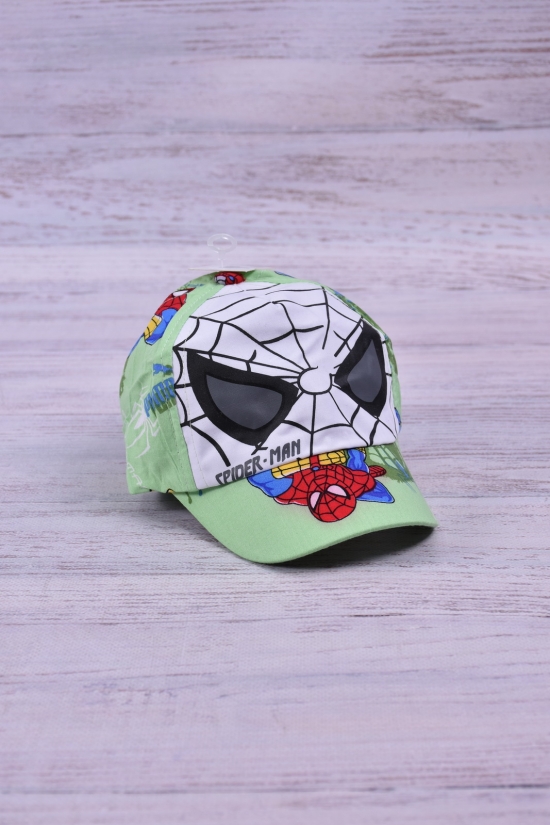 Бейсболка для мальчика (цв.салатовый) (окружность головы 46-48) арт.Spider-man