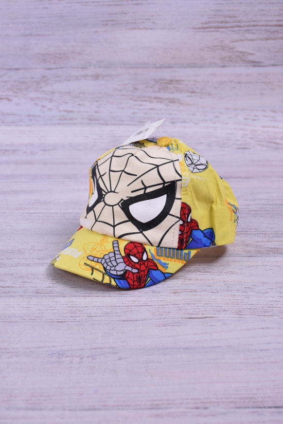 Бейсболка для мальчика (цв.желтый) (окружность головы 46-48) арт.Spider-man
