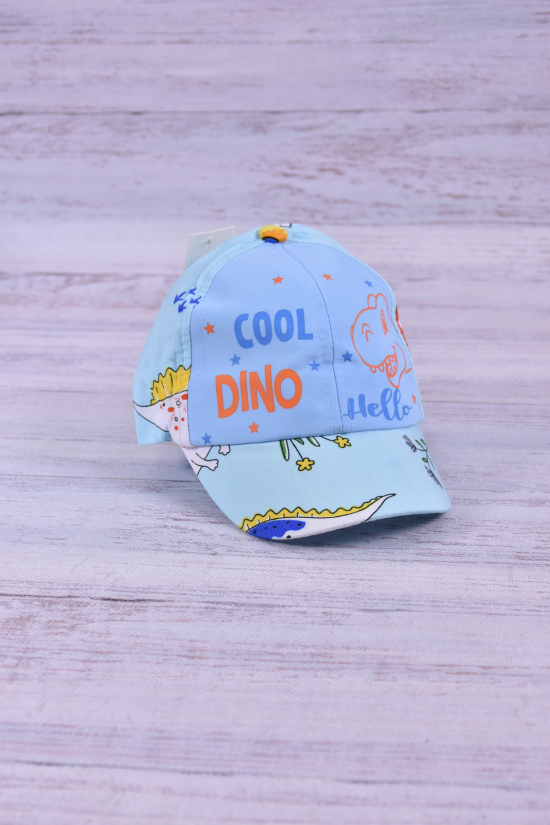 Кепка для мальчика (цв.бирюзовый) (окружность головы 46-48) арт.Dino Cool