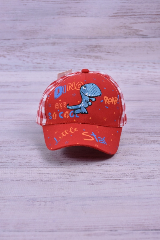 Кепка для мальчика (цв.красный) (окружность головы 48-50) арт.Dino Star