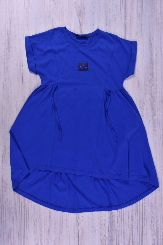 Платье для девочки (цв.электрик) трикотажное "Blue land" Рост в наличии : 116 арт.3557