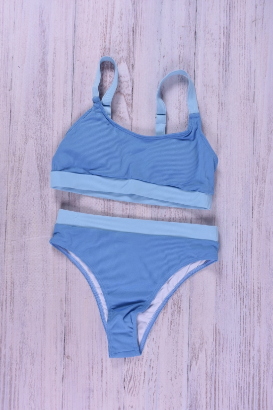 Жіночий купальник (кол. синій) тканина рубчик Розмір в наявності : 42 арт.215