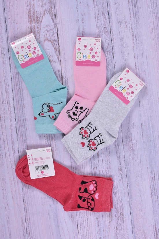 Шкарпетки для дівчинки "Кевер" розмір 30-35 (80%бавовна15%поліамід5%) еластан арт.Лапы