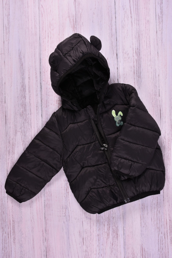 Куртка демісезонна для хлопчика (кол. чорний) з плащової тканини. Зріст в наявності : 80, 86, 92, 98, 104 арт.1555