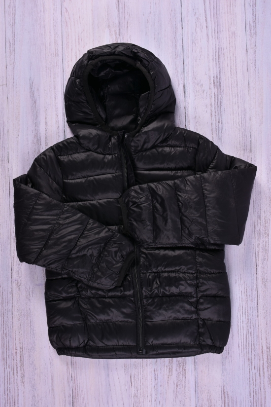 Куртка демисезонная для мальчика (цв.чёрный) с плащевки Рост в наличии : 128 арт.1556