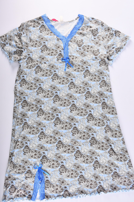 Нічна сорочка жіноча (кол. блакитний) Розміри в наявності : 46, 52 арт.625-2