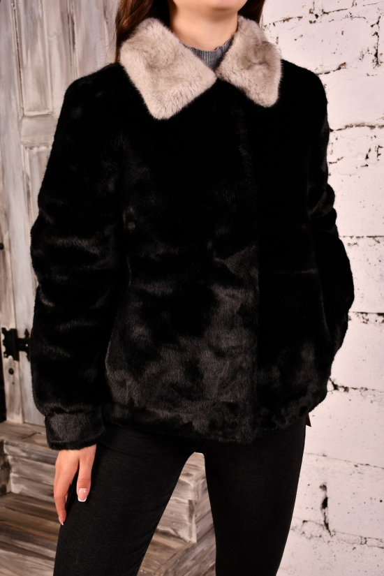 Куртка жіноча (кол. чорний) штучне хутро Розмір в наявності : 44 арт.9966-5