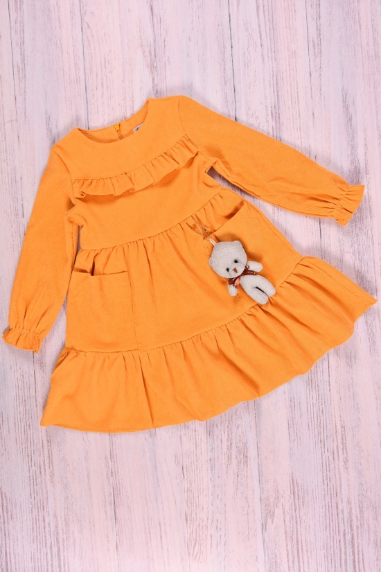 Платье для девочки (цв.желтый) ткань микровельвет (с игрушкой) Рост в наличии : 104 арт.505