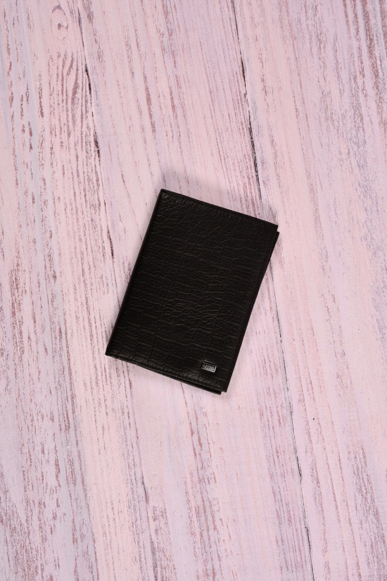 Обложка для паспорта и карточек кожаная (color.black) размер 9.5/13.5 см. "ALFA RICCO" арт.AR00875C