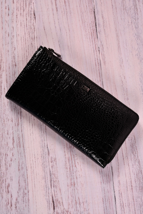 Клатч женский кожаный лаковый (color.black) размер 24/11,5 см. "Alfa Ricco" арт.AR3299WF