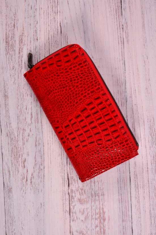 Клатч женский кожаный лаковый (color.red) размер 24/11,5 см. "Alfa Ricco" арт.AR3299WF