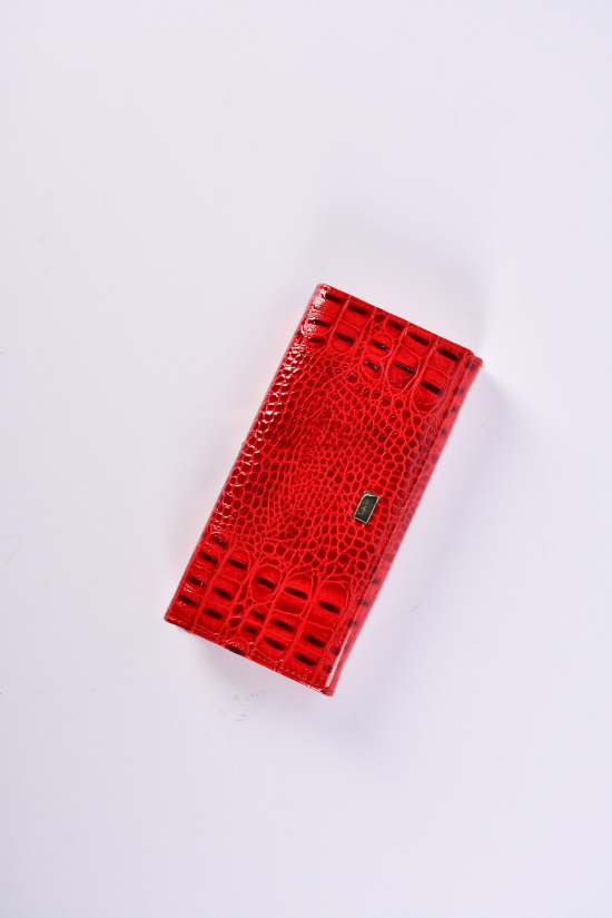 Гаманець жіночий шкіряний лаковий (color.red) розмір 18.5/9 см. 