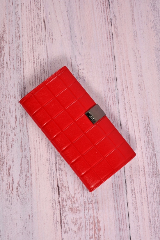 Гаманець жіночий шкіряний (color.red) розмір 20.5/11 см. Alfa Ricco арт.AR1066NC
