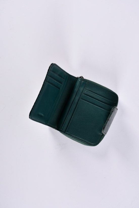 Гаманець жіночий шкіряний лаковий (color.green) розмір 11.5/9 см. Alfa Ricco арт.AR6123A/WE