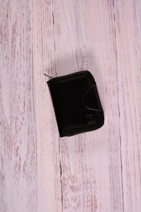 Кошелёк женский кожаный (color.black) размер 11/9 см.