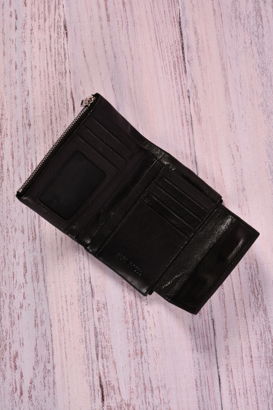 Кошелёк женский кожаный (color.black) размер 13/9 см." Alfa Ricco" арт.AR7105YP