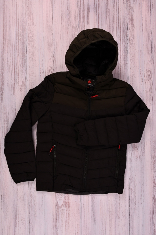 Куртка для мальчика (цв.хаки/черный) из плащевки демисезонная Рост в наличии : 134, 140, 146, 152, 158, 164 арт.D18