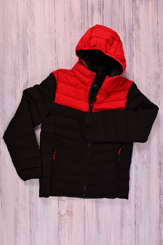 Куртка для хлопчика (кол. червоний/чорний) з плащової тканини демісезонна Зріст в наявності : 152, 158, 164 арт.D18