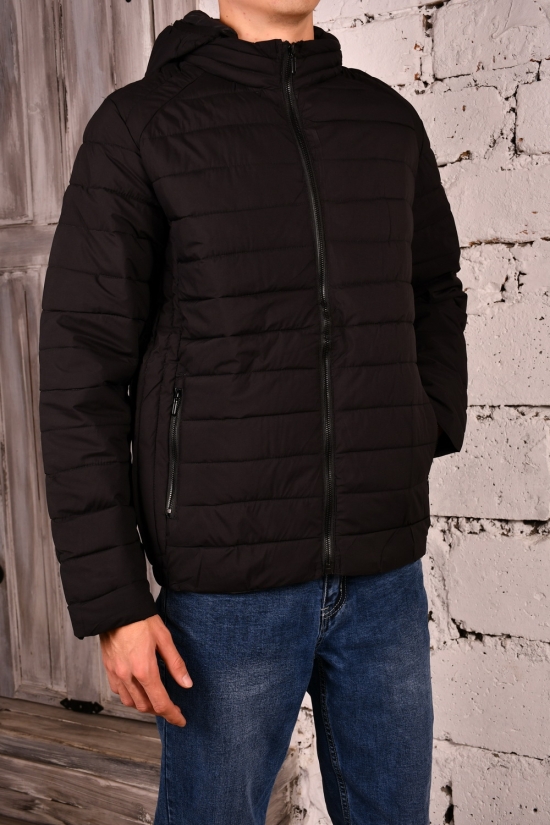 Куртка мужская (цв.черный) из плащевки демисезонная Размер в наличии : 46 арт.2211