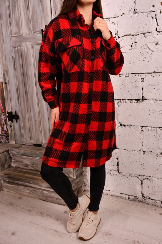Рубашка-туника женская (цв.красный/черный) 100% COTTOM "BURRASCA" Размеры в наличии : 42, 46 арт.16894/1