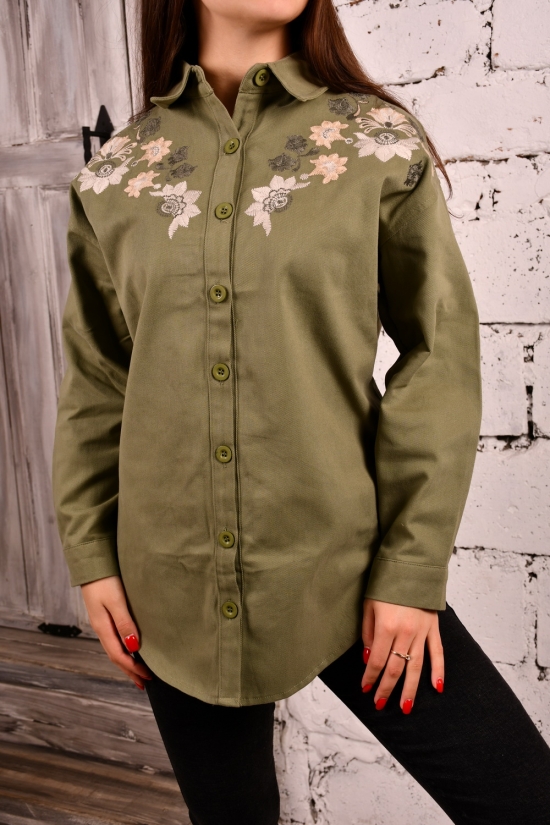 Рубашка женская (цв.мяты) (100% cotton) "BURRASCA" Размер в наличии : 42 арт.16898