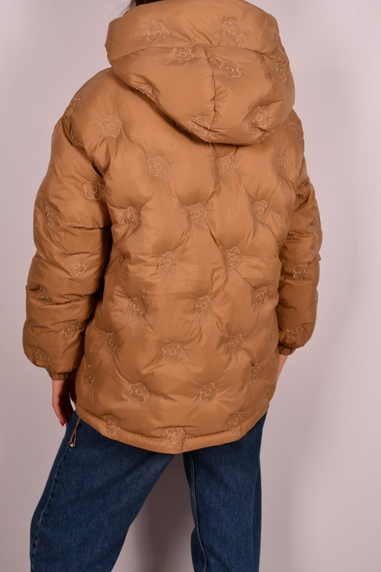 Куртка жіноча (кол. капучино) демісезонна болонева Розмір в наявності : 48 арт.79