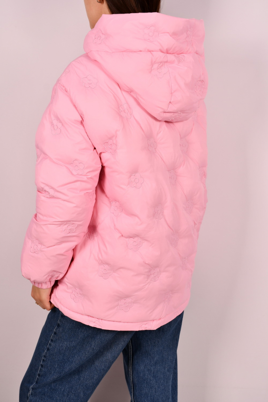 Куртка жіноча (кол. рожевий) демісезонна болонева Розміри в наявності : 46, 48, 50 арт.79