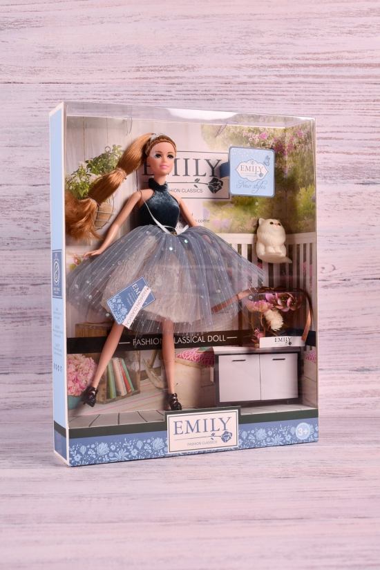 Лялька "EMILY" із сумочкою та аксесуарами шарнірна в коробці 33/28/6см арт.QJ079B/QJ079