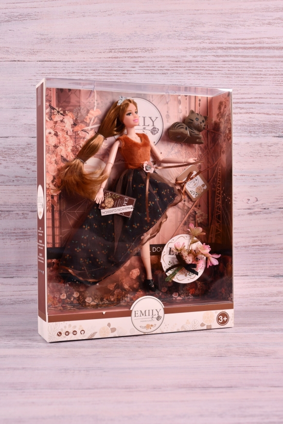 Лялька "EMILY" із сумочкою та аксесуарами шарнірна в коробці 33/28/6см арт.QJ079B/QJ079