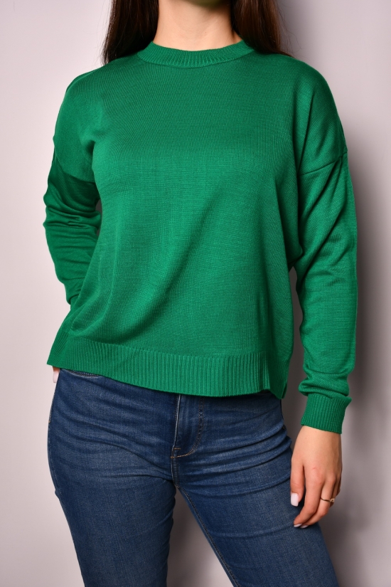 Свитер женский тонкой вязки (цв.зеленый) "Karon" размер 42-44 арт.214302