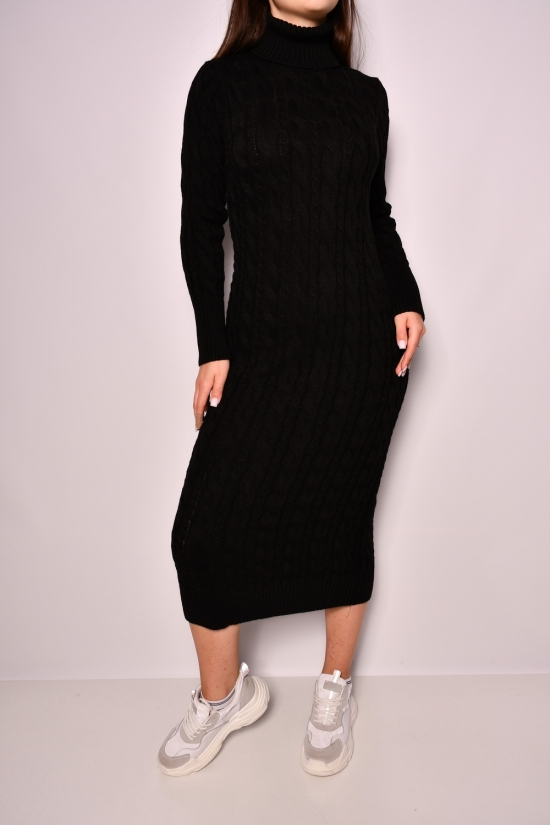 Платье женское вязаное (цв.черный) "Karon" размер 42-44 арт.7727
