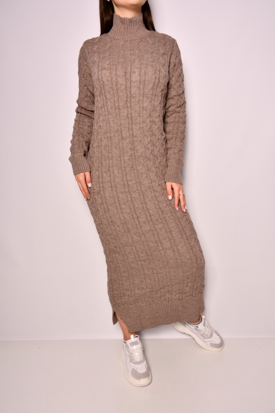 Платье женское вязаное (цв.капучино) "Karon" размер 44-46 арт.8001