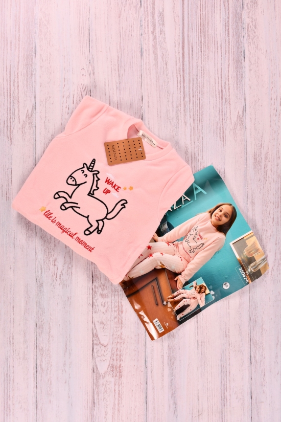 Пижама для девочки (цв.розовый) флисовая "MISENZA" Рост в наличии : 110, 122, 152 арт.35062-K