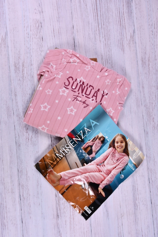 Пижама для девочки (цв.розовый) флисовая "MISENZA" Рост в наличии : 98, 110, 122, 134, 146, 152 арт.35053-K