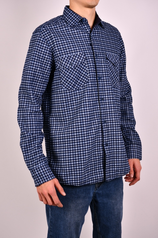 Рубашка мужская "OVENTO" байковая на меху Размер ворота в наличии : 40, 41, 42, 43, 44, 45, 46 арт.S2351